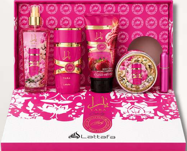 Kit Crema + Splash + Perfume Yara Candy